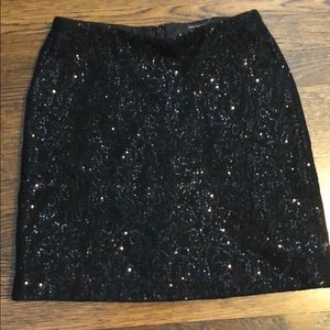 Black sequin skirt